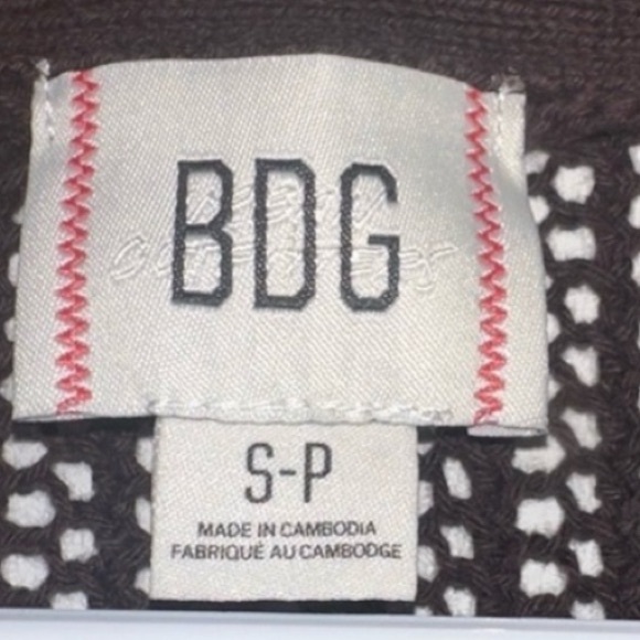 BDG Urban Outfitters Unisex Beach Cardigan S Brown NWOT - Picture 3 of 8